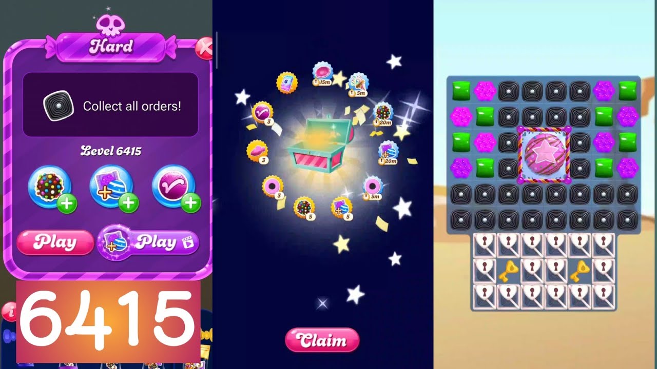 Candy crush saga level 6415 Hard level anudeep candy crush 6415 help anuD CC gaming 😎 candy lover 💯
