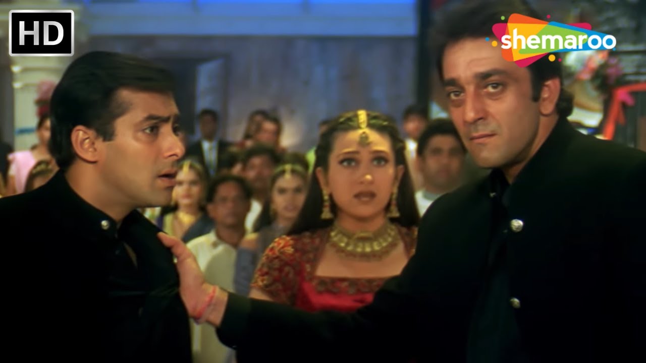 Chal Mere Bhai Climax - मेरे लिए अपने प्यार की क़ुरबानी दे रहा है - Sanjay, Salman, Karishma Kapoor