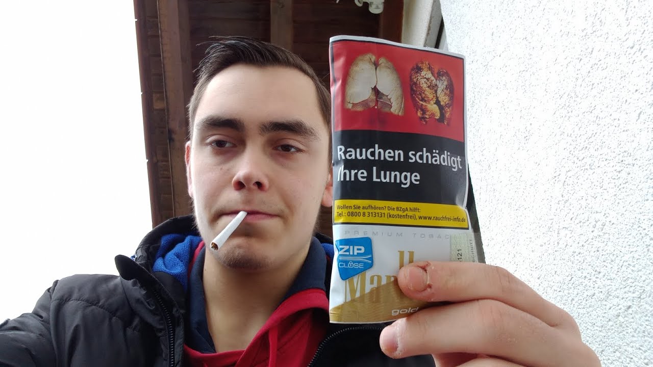 Smoking MARLBORO GOLD Rolling Tobacco for the First Time - Review