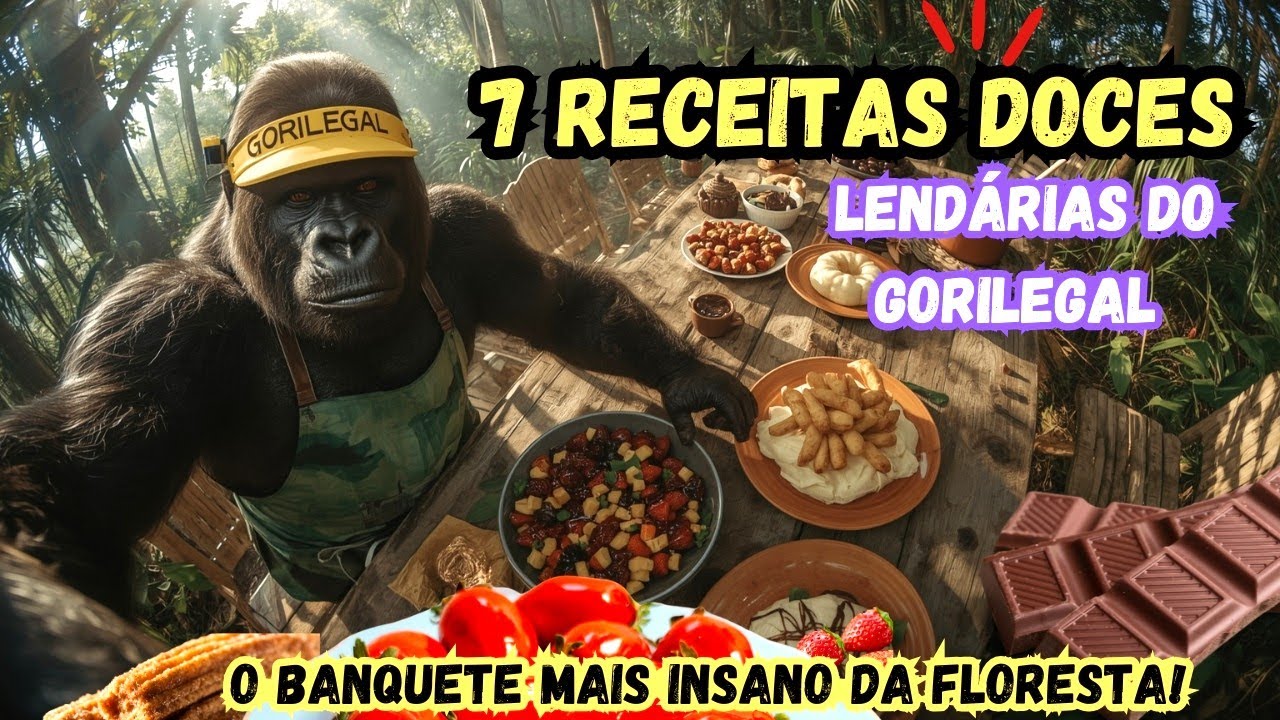🦍🍯 O BANQUETE DOCE MAIS SELVAGEM DA FLORESTA | 🍓🥕 AS MELHORES SOBREMESAS DA SELVA reunidas! 🦍🔥