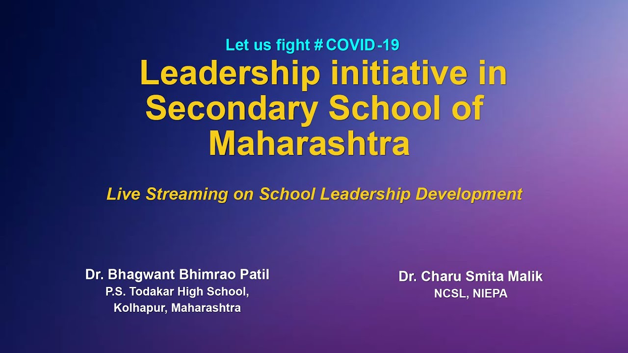 Live Interaction  on PMeVIDYA: School Leadership Development