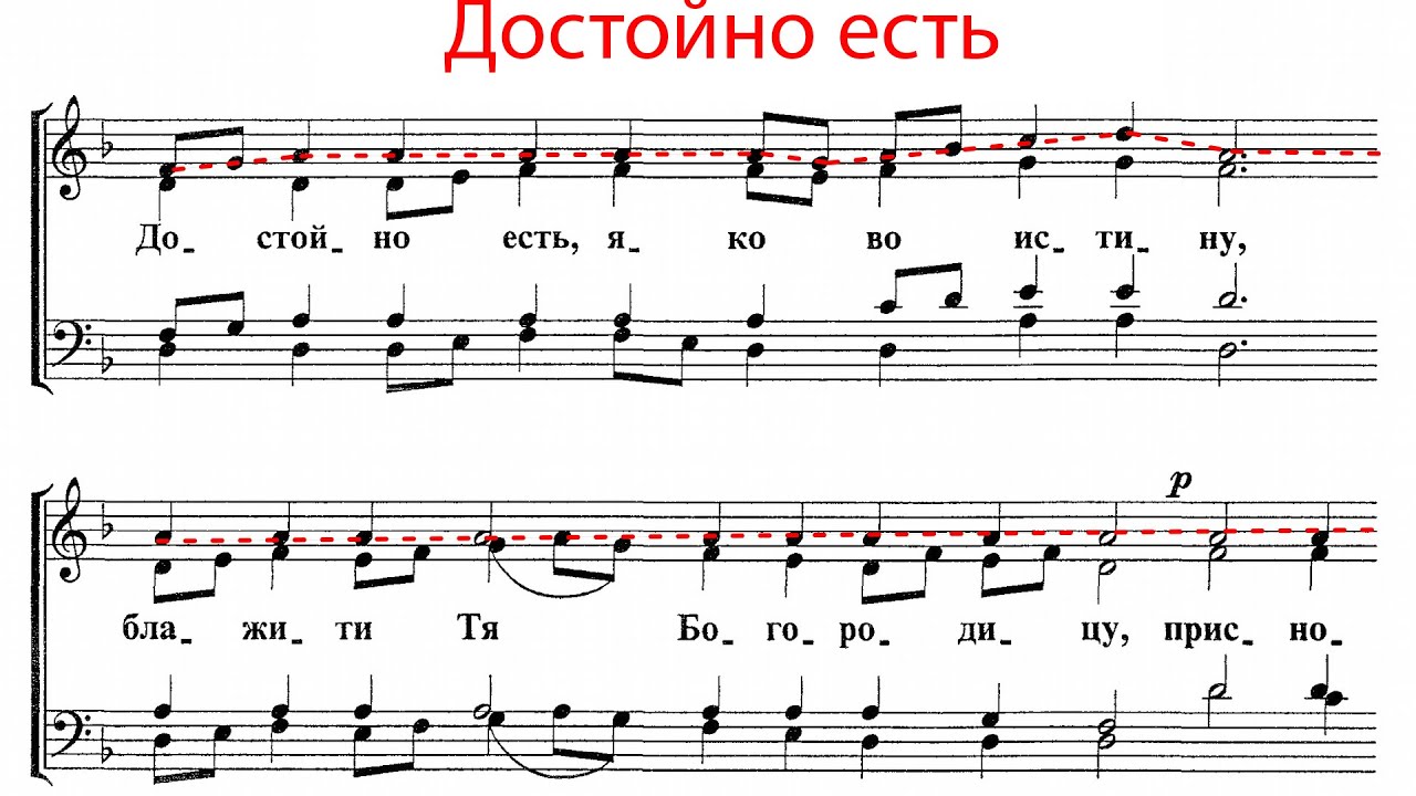 ДОСТОЙНО ЕСТЬ Г. Лапаев - Сопрановая партия
