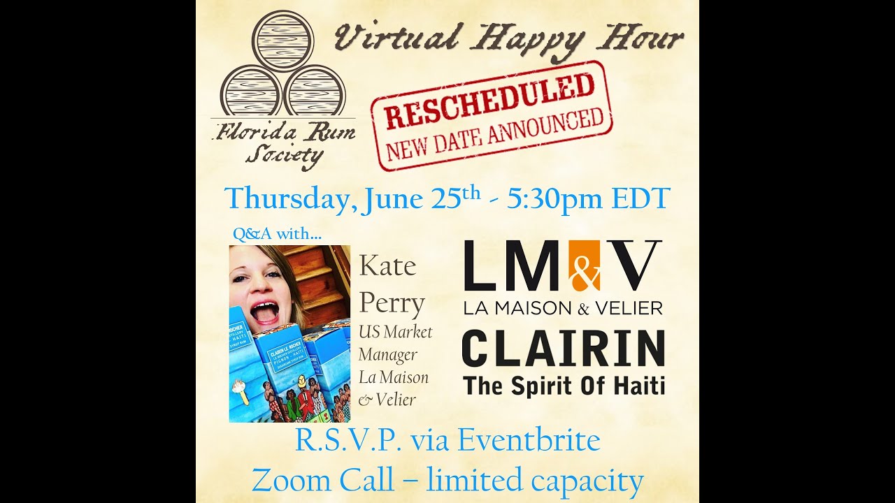 Florida Rum Society Virtual Happy Hour with Kate Perry