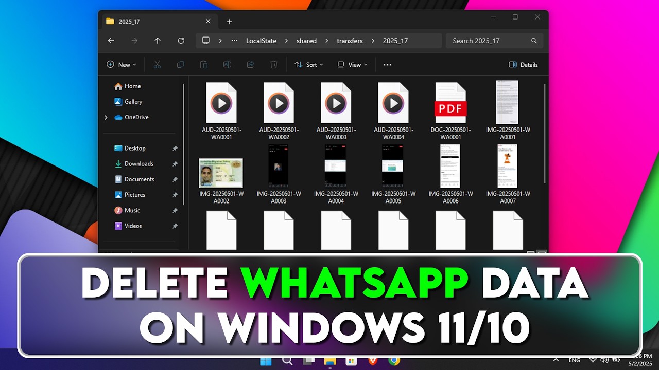 How to delete whatsapp data on windows 11/10 2025 and free disk space