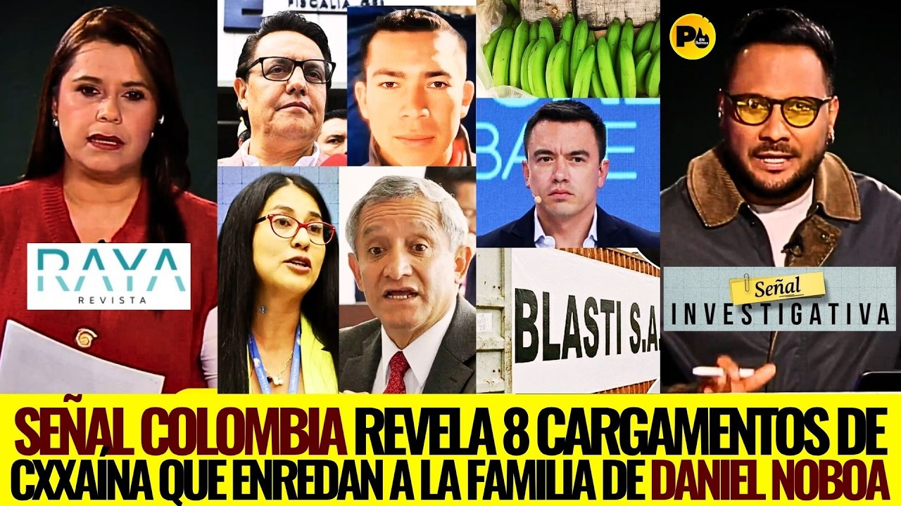 Se&ntilde;al Colombia revela 8 cargamentos de cxxa&iacute;na que enredan a la familia del presidente Daniel Noboa