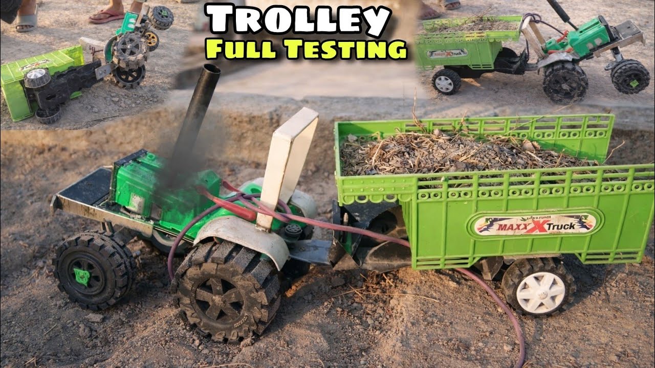 Powerful Toy Tractor Trolley Full Testing 🚜💨 | Load Test in Mud | Shocking Results!