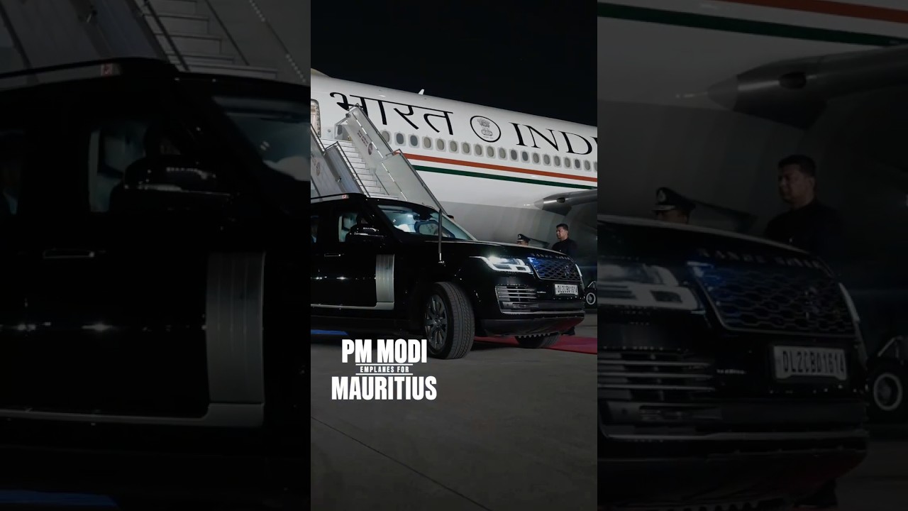 PM Modi emplanes for a two-day visit to Mauritius| #shorts