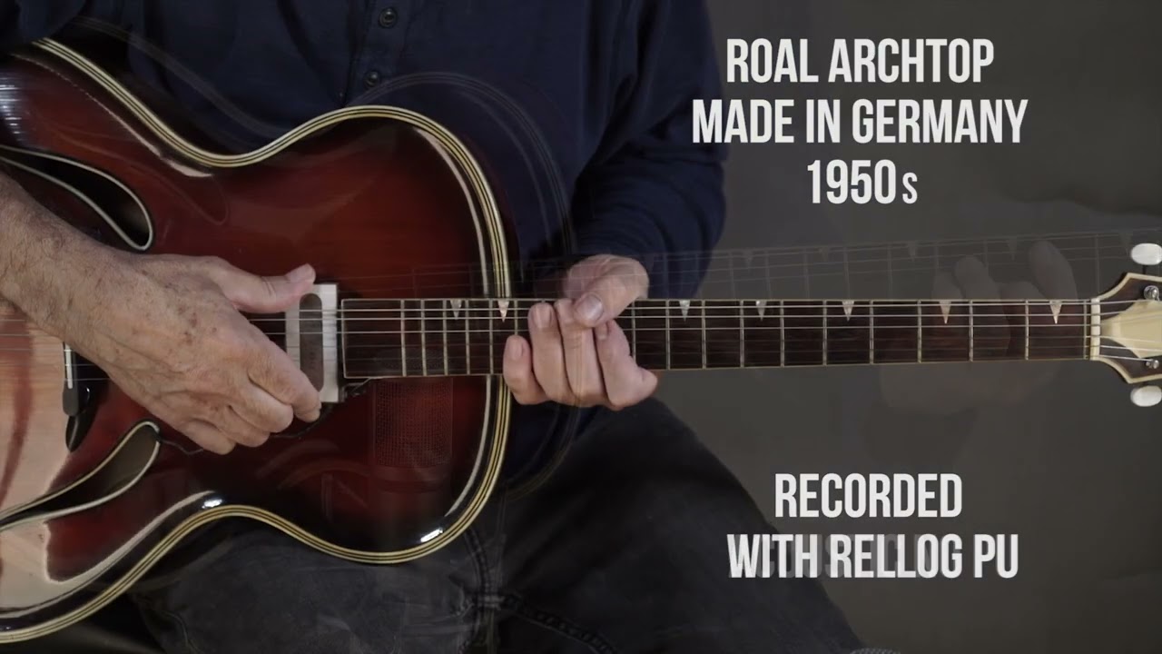 Roal German Archtop Guitar 1950s recorded acoustic and with pickup added at end of video
