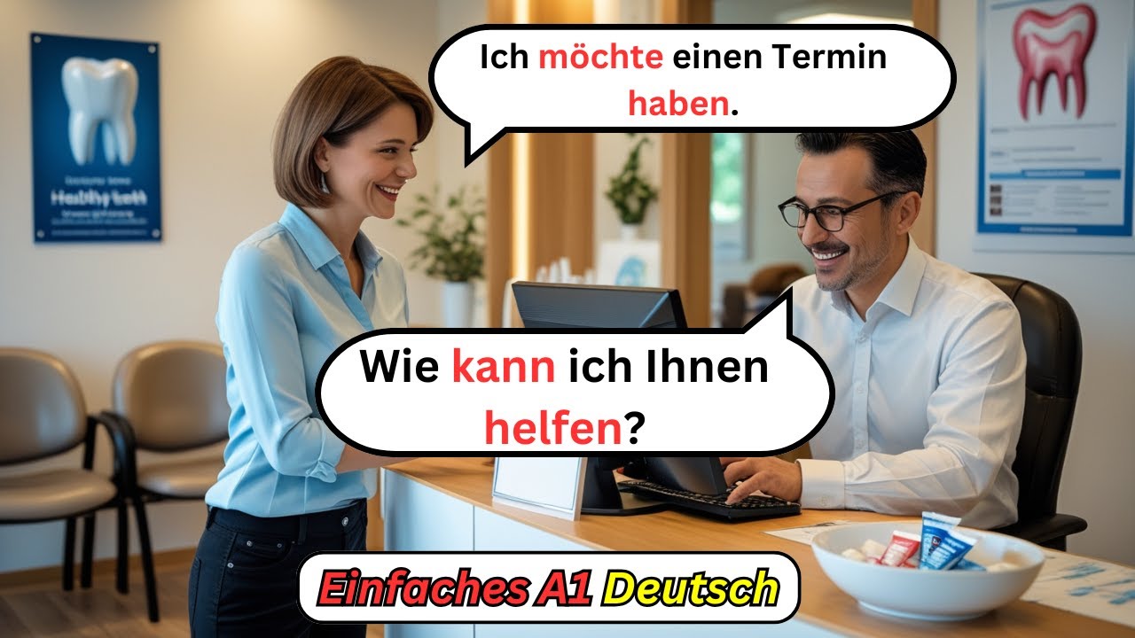 Einfaches A1 Deutsch – Beim Zahnarzt: Wortschatz & Dialog | Easy A1 German | Deutsch Sendung