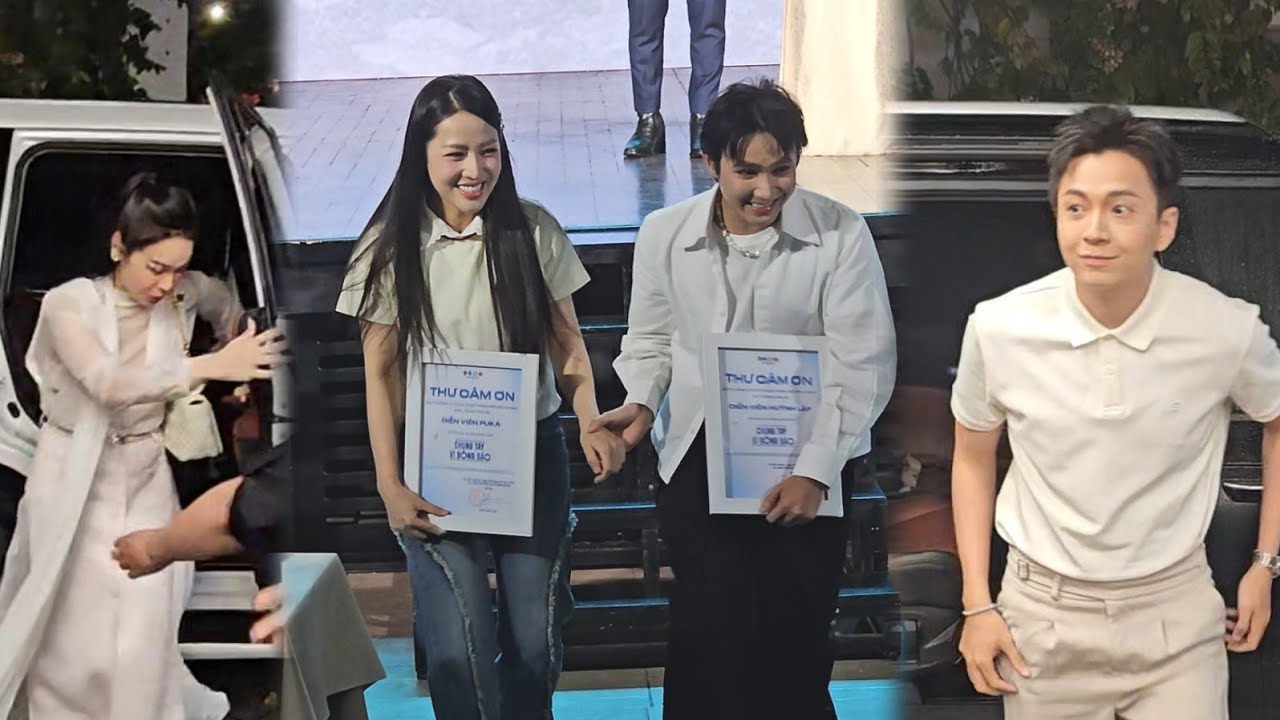 Puka, Hà Hồ, Nhật Kim Anh, Ngô Kiến Huy cùng dàn ns đội mưa đi hát ủng hộ đồng bào miền Bắc bị bão
