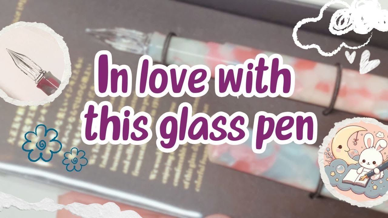 Стеклянная ручка с колпачком | Teranishi Guitar Glass Pen Jelly Red | Образцы чернил