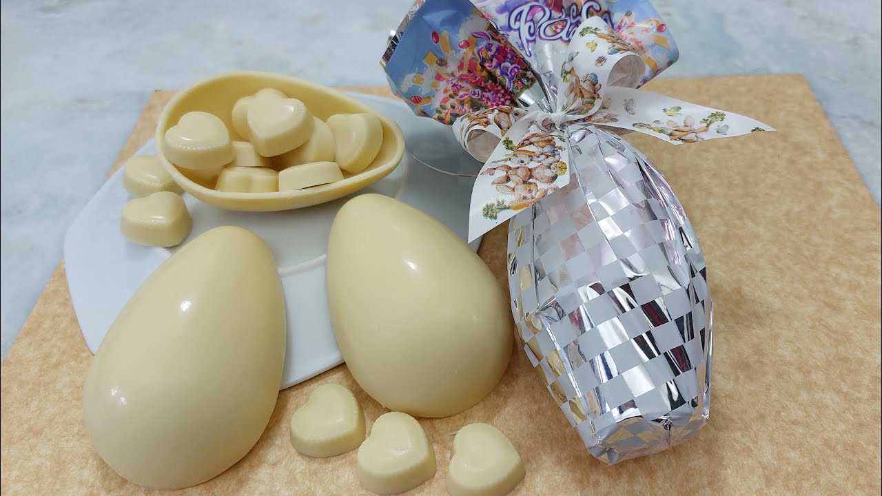 🍫 Ovo de Páscoa de Chocolate Branco – Passo a Passo Fácil para Iniciantes! 🐰✨