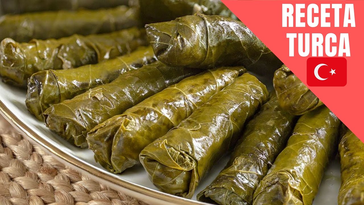 RECETA TURCA:Hojas de parra rellenas Receta | Hojas rellenas con carne molida Receta #170