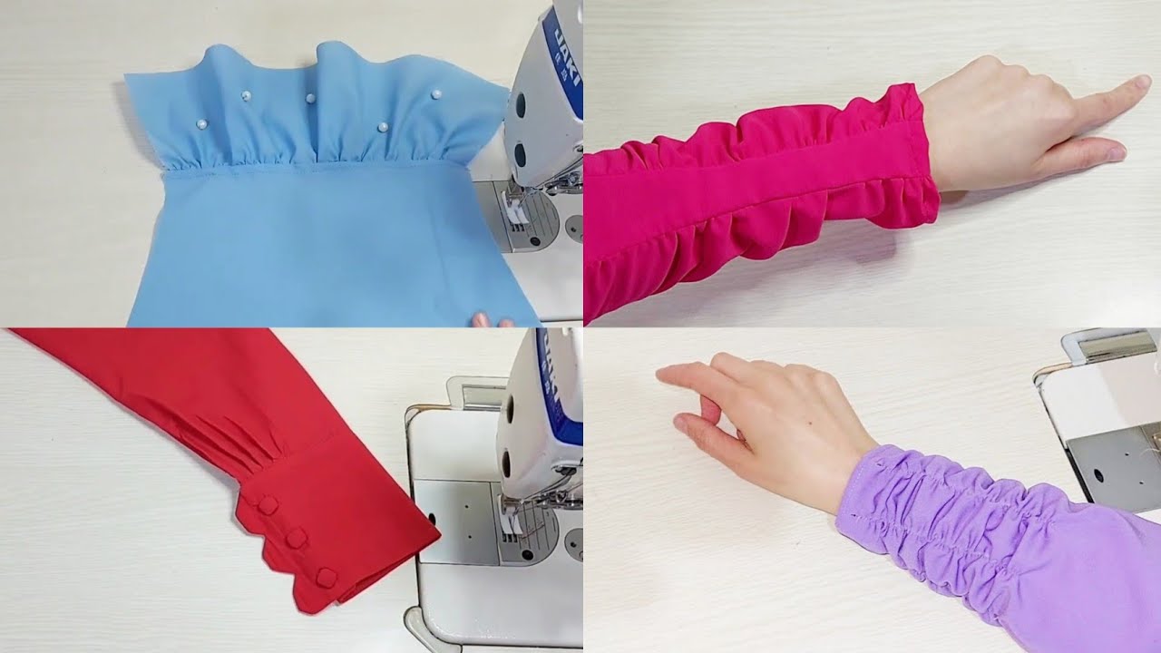 WOW✅️4 Different Ways to design elegant sleeves for your clothes✨️try it now