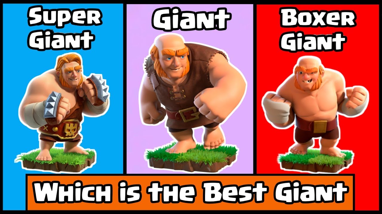 Finding the Best Giant Clash of clans | Giant Vs Super Giant Vs Boxer Giant clash of clans