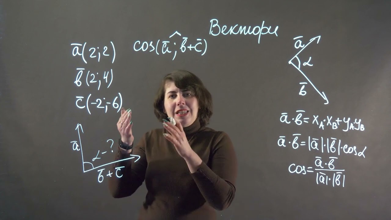 Кут між векторами | Геометрія 9 клас