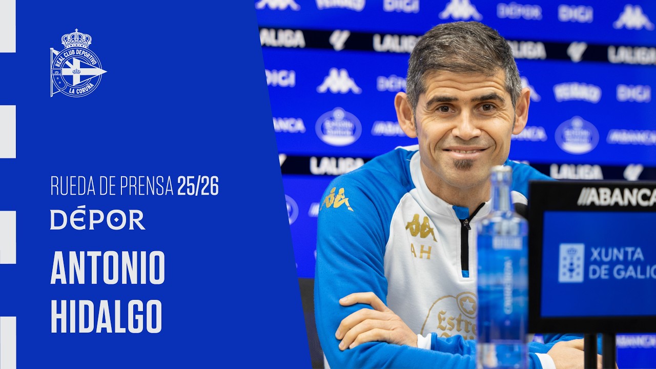 Rueda de prensa de Antonio Hidalgo previa al RC Deportivo - SD Eibar