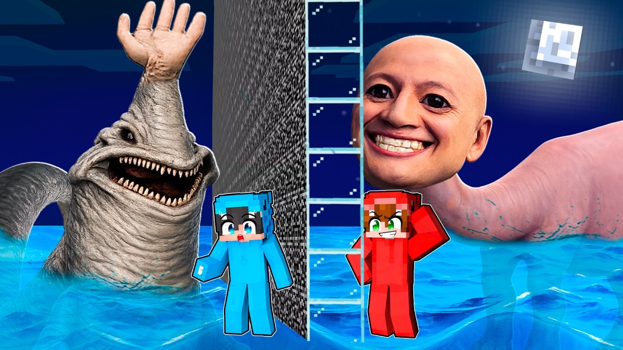 Hice Trampa con MONSTRUO MARINO HUMANO en Batalla de MOBS en Minecraft!