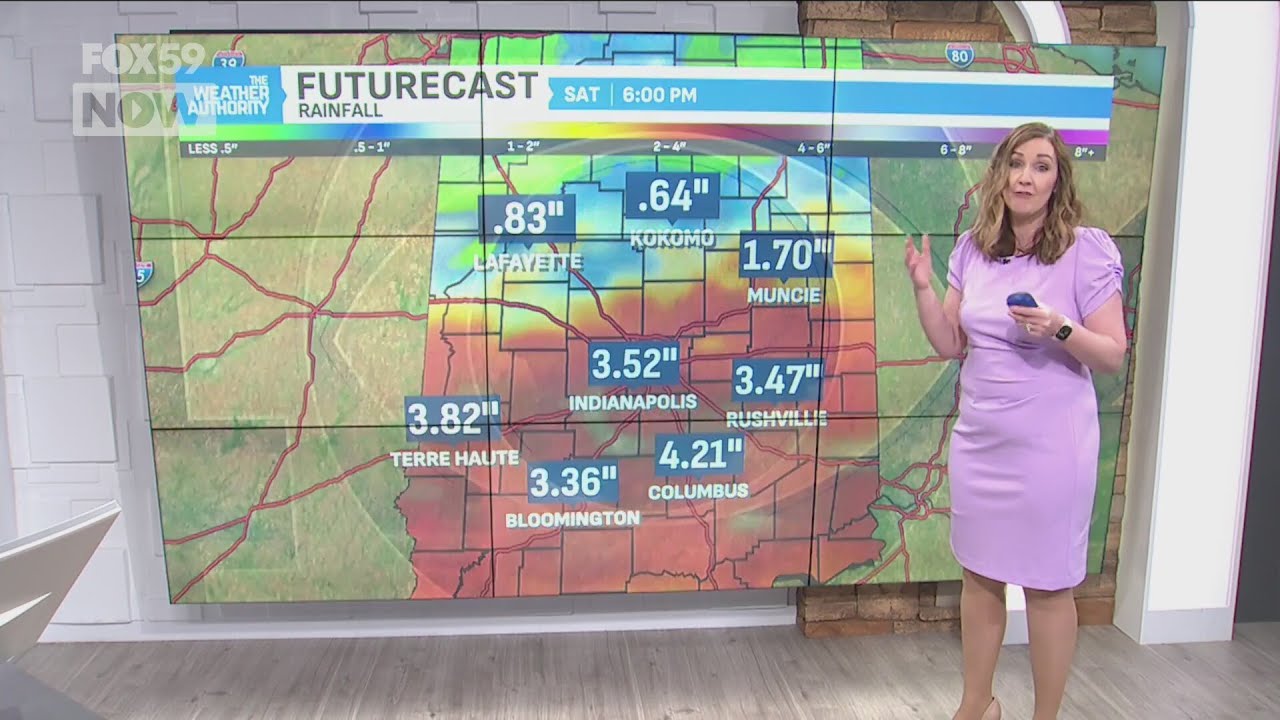 Central Indiana to see rainy stretch