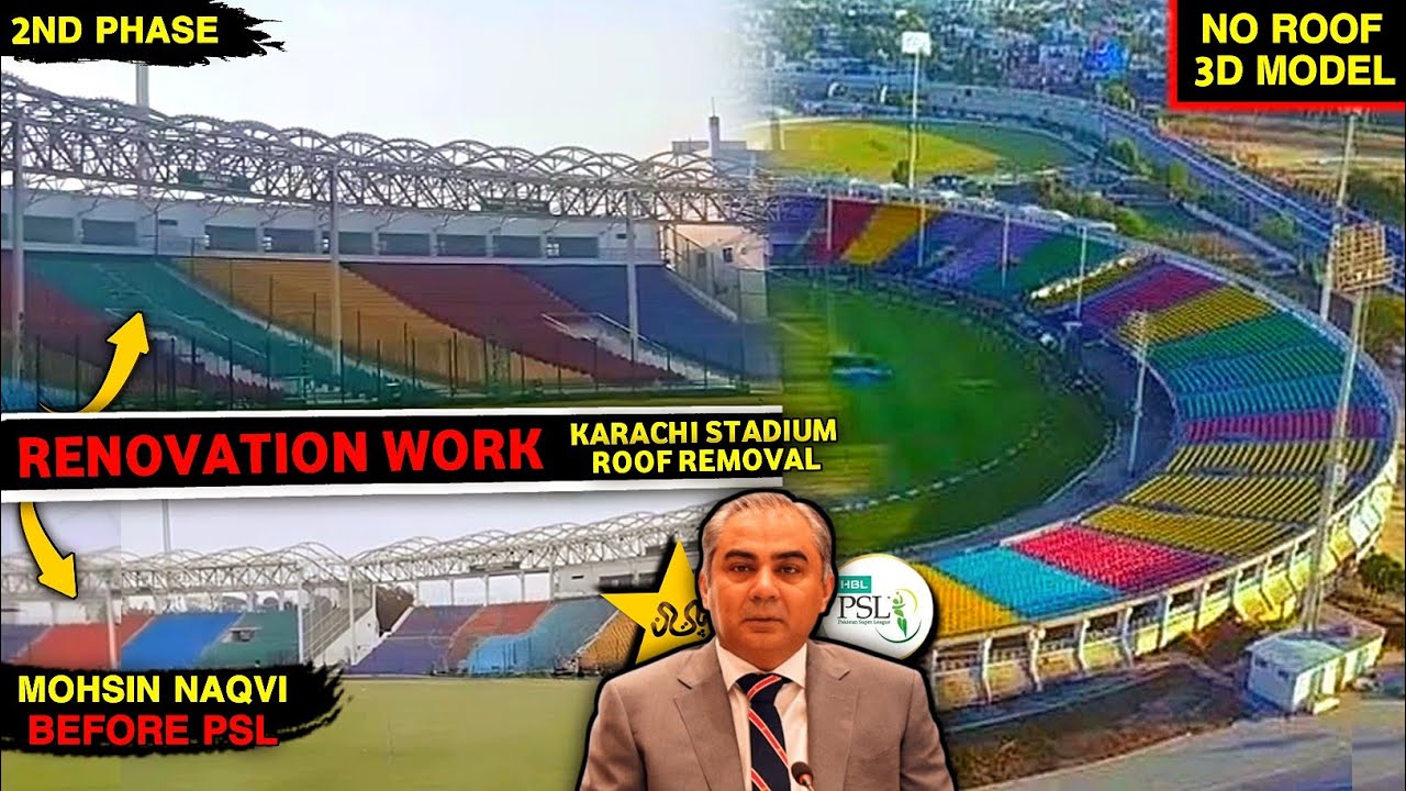 National Stadium Karachi Renovation And Roof Removal | 🛑 Roof Reuse ? | 3D Model