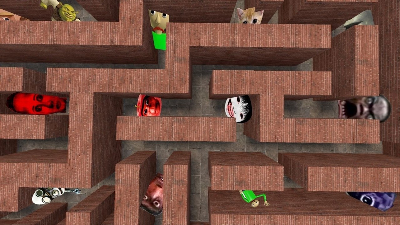 Hi Uncle Selene Baldi Shrek Cat And Auughh Happiness Fun For Garry's mod EP! 02 Gmod Nextbot 