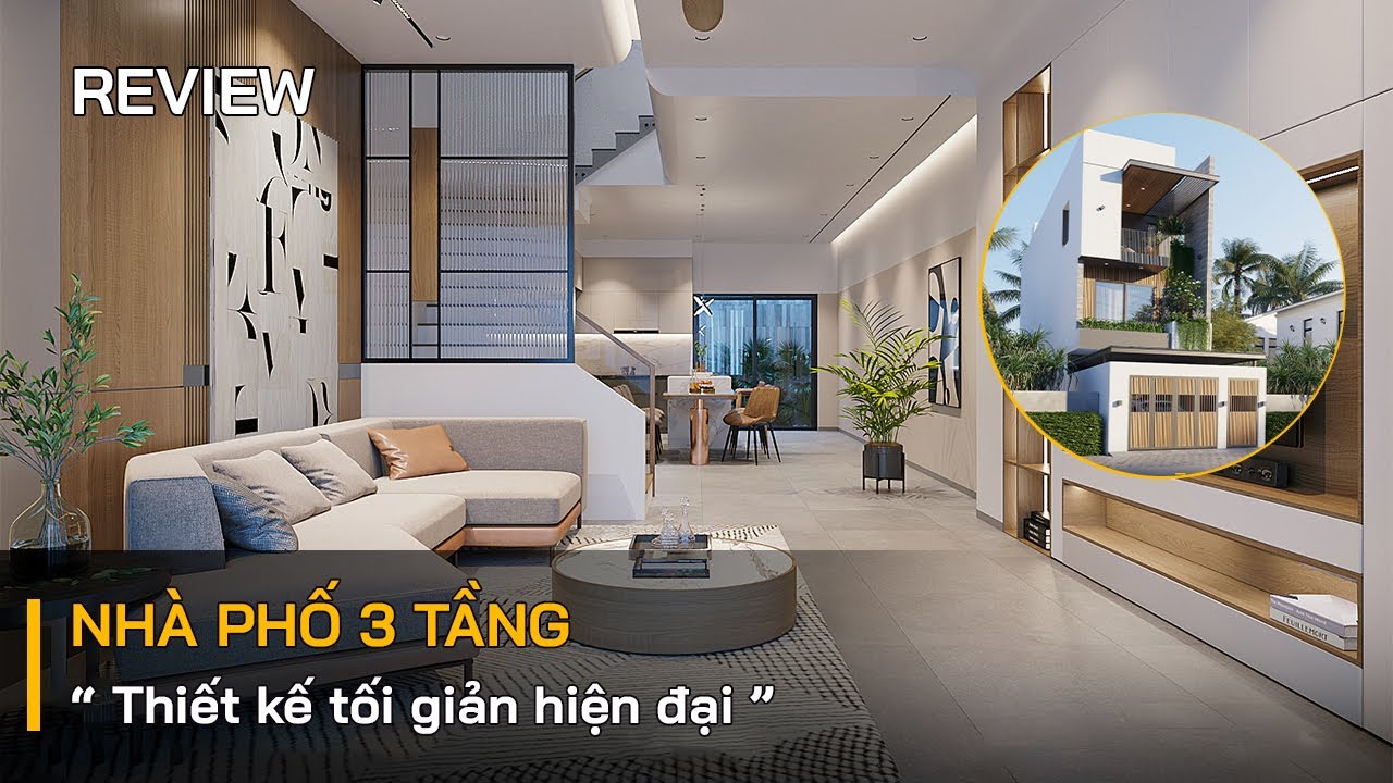 Mẫu nhà ống đẹp 3 tầng 5m x 20m thiết kế hiện đại nhờ công năng tiện nghi cho gia đình 3 thế hệ