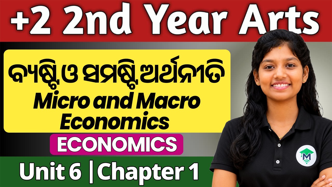 +2 2nd year arts Economics Unit 6 Chapter 1 | Micro and macro economics | part 1