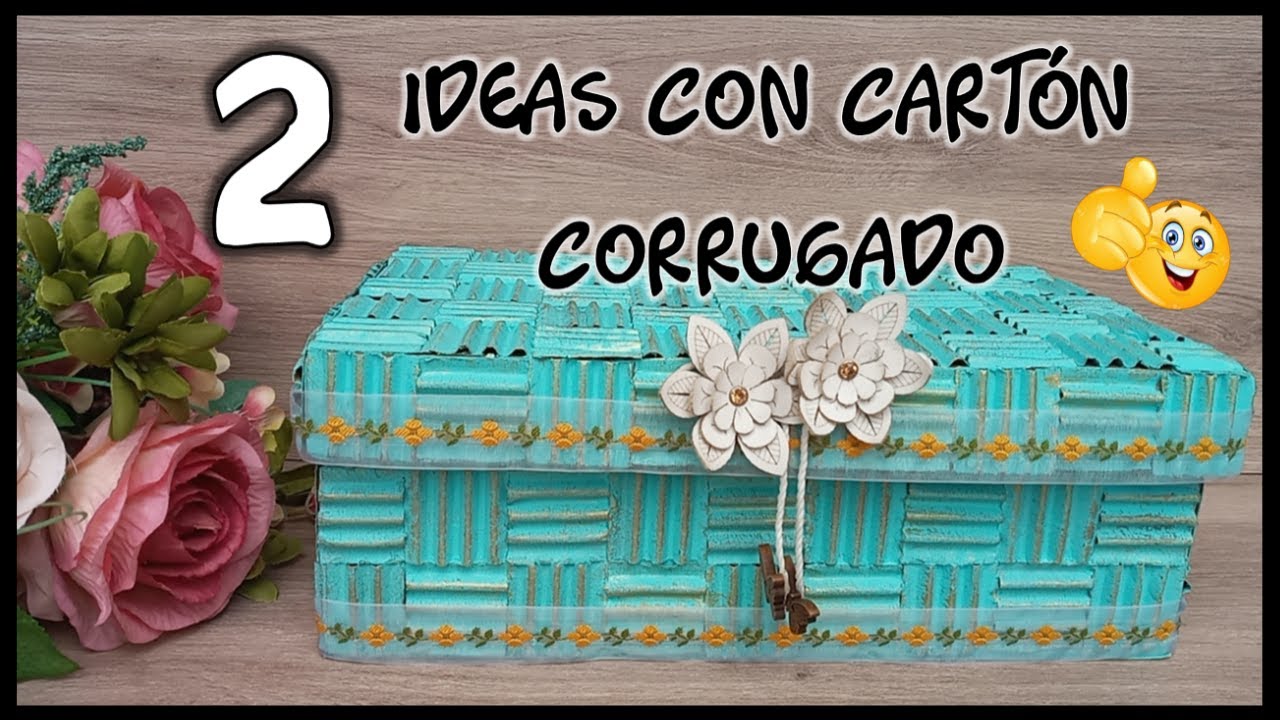 2 IDEAS &Uacute;TILES CON CART&Oacute;N CORRUGADO - Manualidades para el hogar - Easy crafts with cardboard