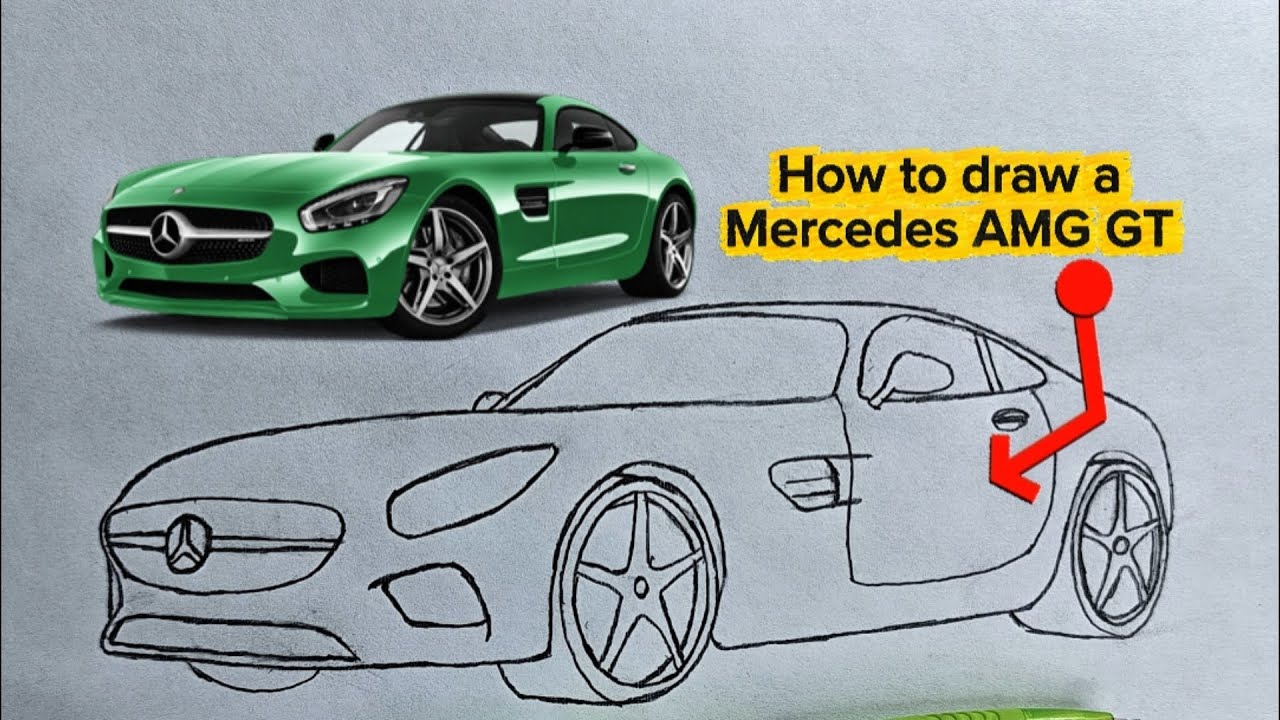How to Draw Mercedes AMG GT