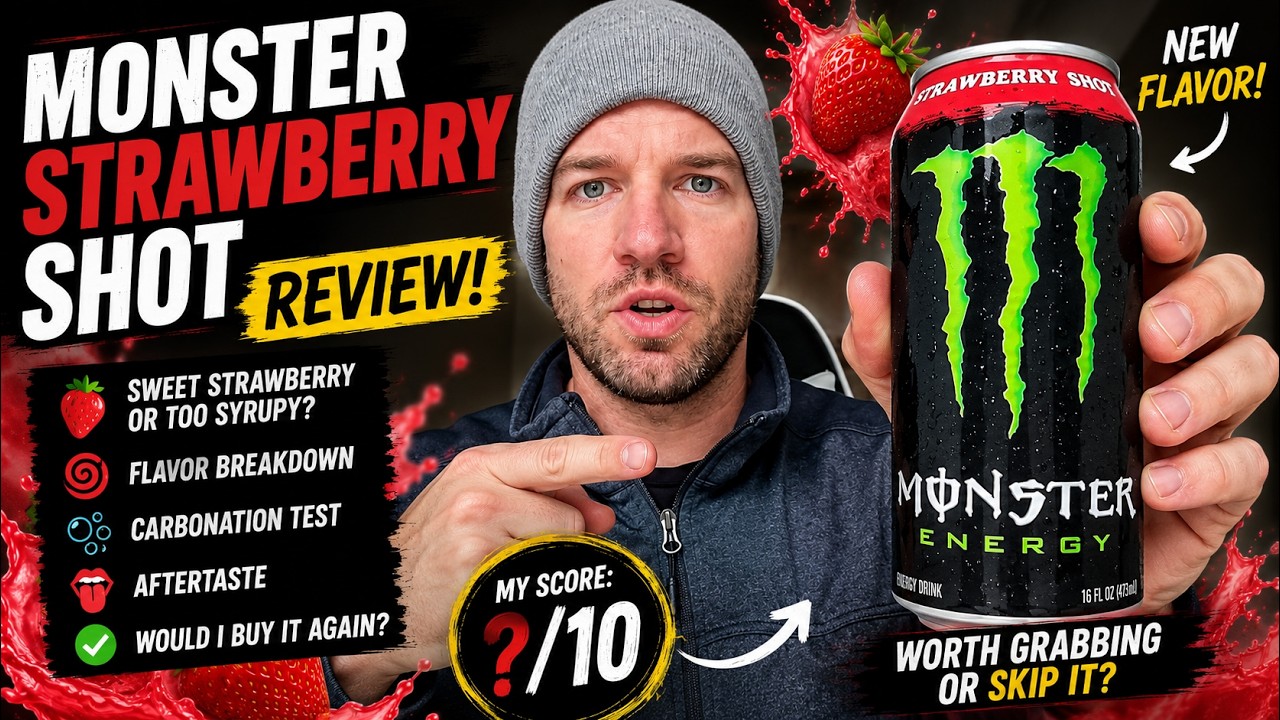 Обзор энергетического напитка Monster Energy Strawberry Shot
