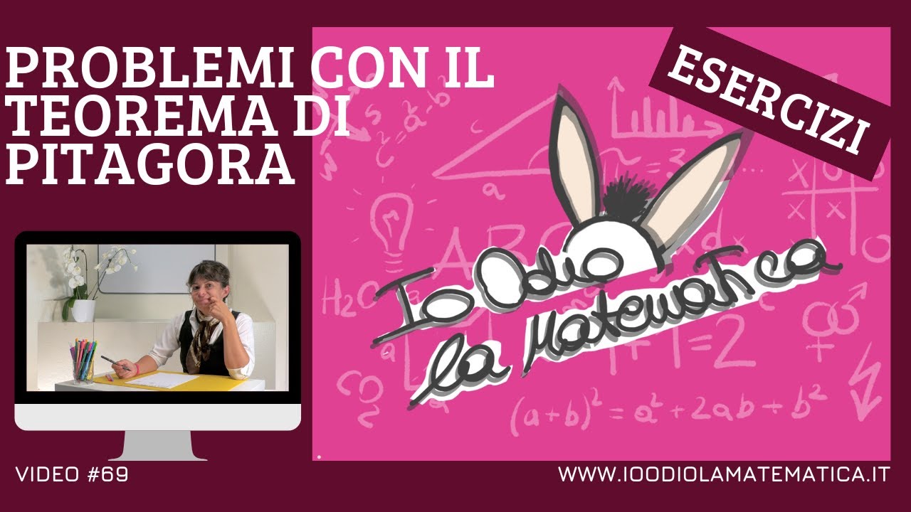 Problema con il teorema di Pitagora #scuolamedia #lezionidimatematica #ioodiolamatematica
