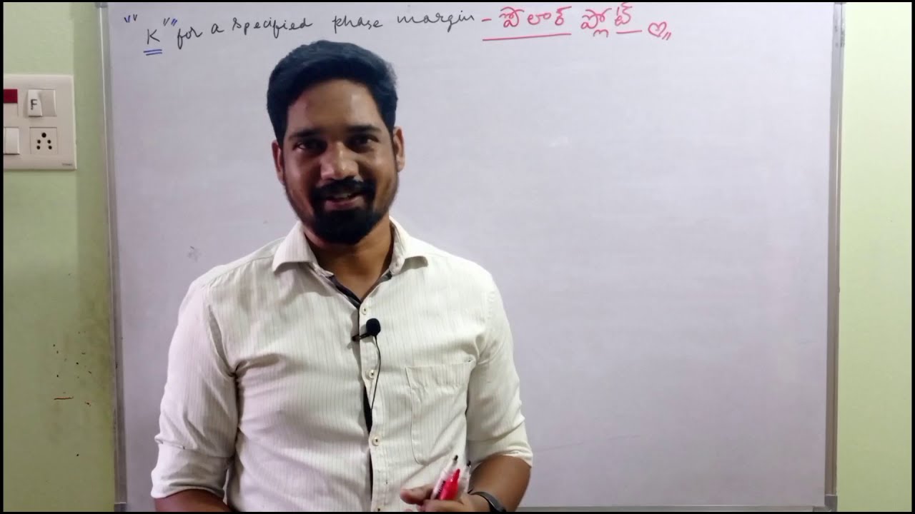 K value for a specified phase margin using polar plot | polar plot in telugu | control systems