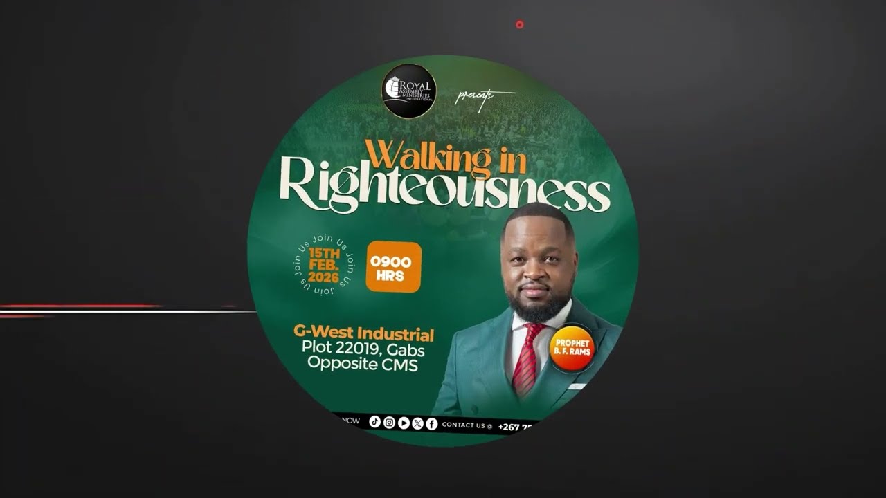 WALKING IN RIGHTEOUSNESS - Prophet B.F. Rams