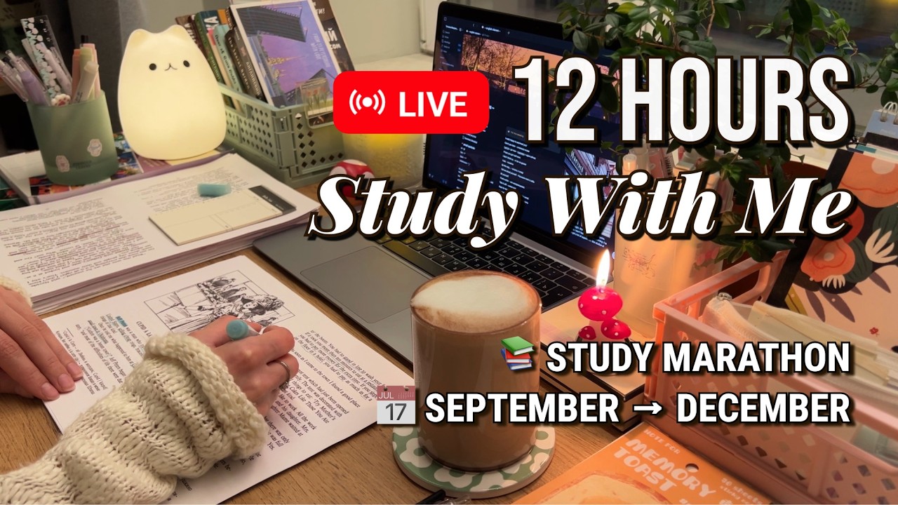 🍂 STUDY MARATHON 14 HOURS 🔥 Pomodoro 50/10 | Max Focus Session