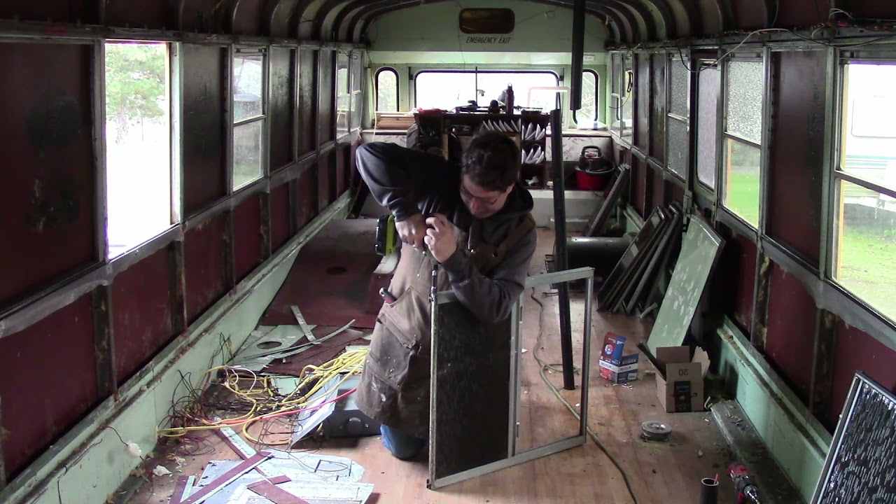 How-we Delete Bus Windows for Our Skoolie