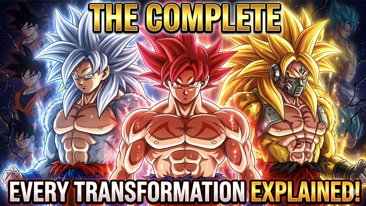 The COMPLETE Super Saiyan Evolution: Every Transformation Explained (Z to DBS)
