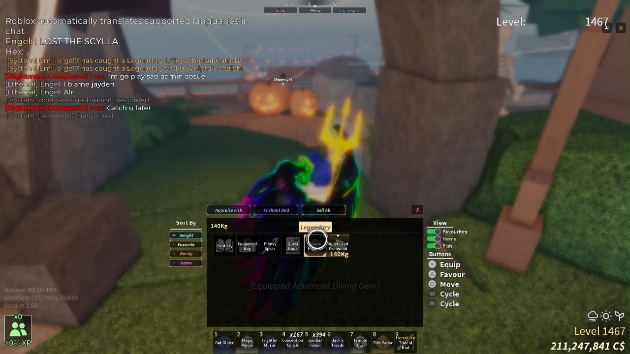 Roblox fisch Crazy cat lady part 1 cerulean glow