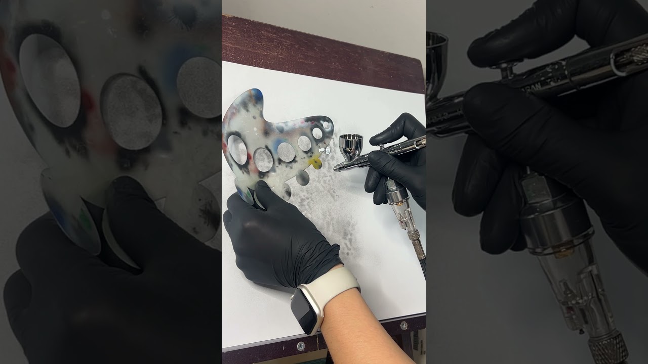 Make Amazing Water Drops with an Airbrush! Step by Step Tutorial | #AirbrushArt  #shorts
