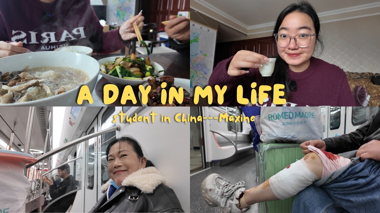 Chinese food🍚& Injury 👩🏻‍🦱 | Student from 🇨🇳 | Maxine’s Vlog