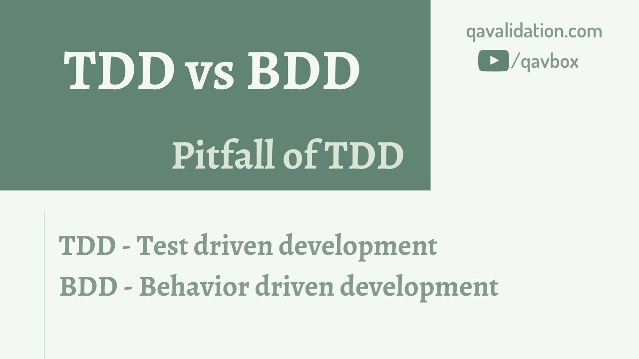 TDD - Test driven development vs BDD - Behavior driven development