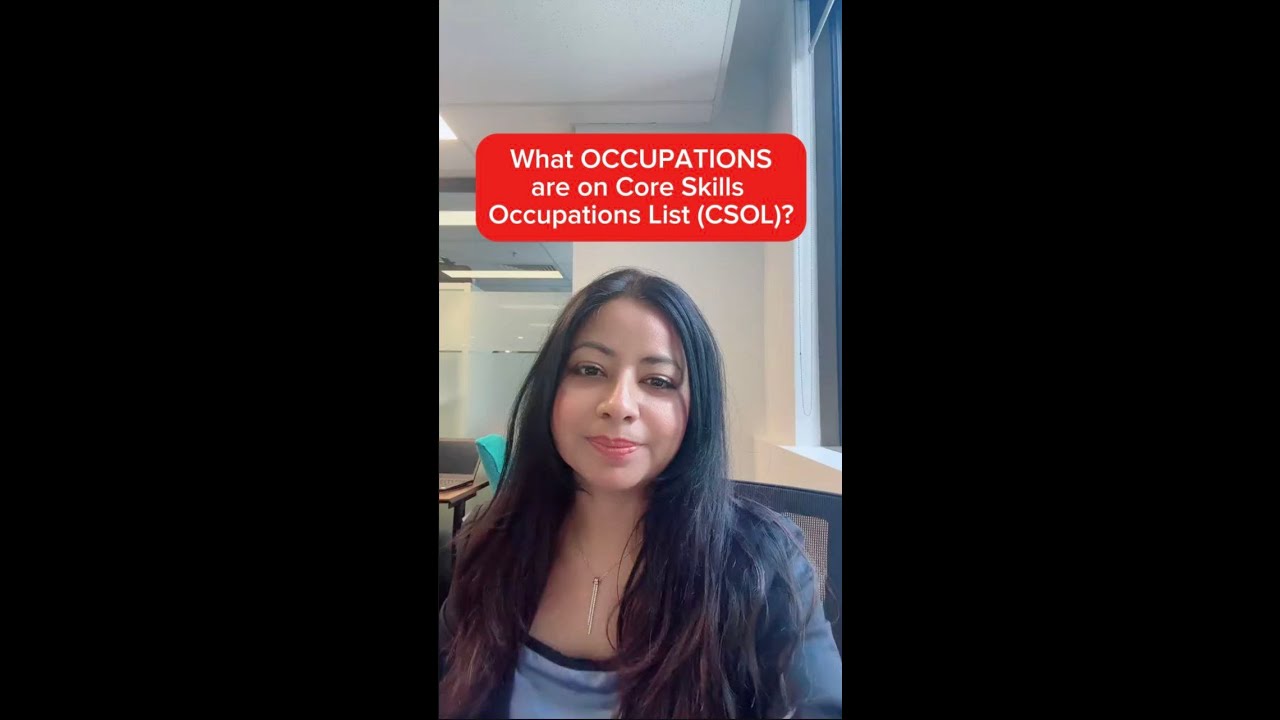 Part 7 What OCCUPATIONS are on the Core Skills Occupations List? #shorts