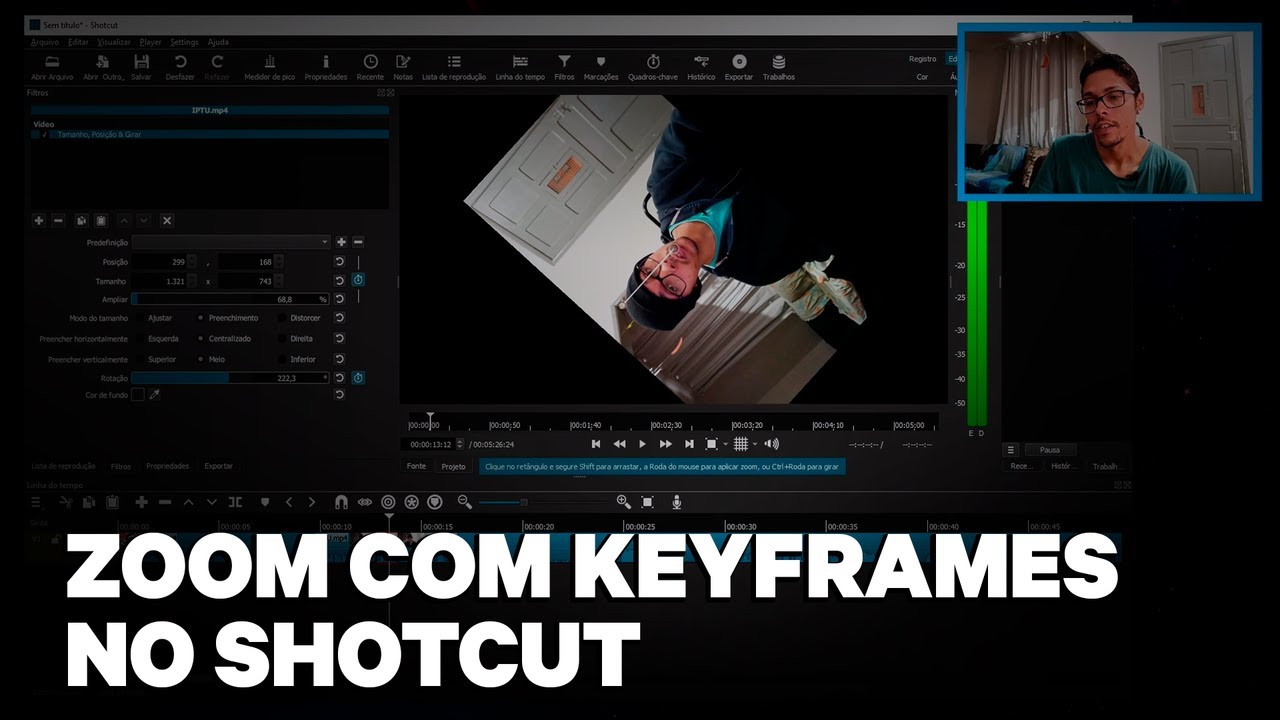 COMO APLICAR ZOOM COM KEYFRAMES NO SHOTCUT (ZOOM DINÂMICO)