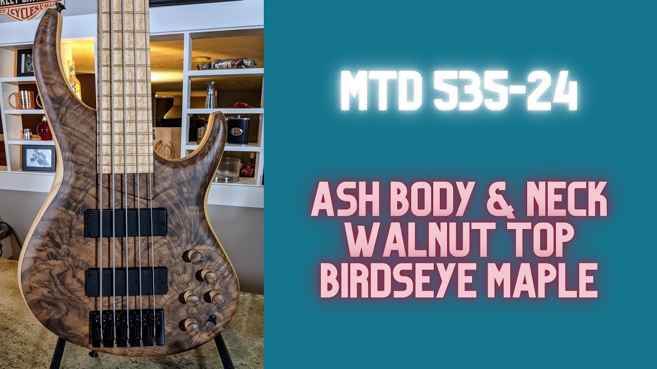MTD 535-24 Walnut flamed top, Ash body, Ash Neck, Birdseye Maple Fingerboard