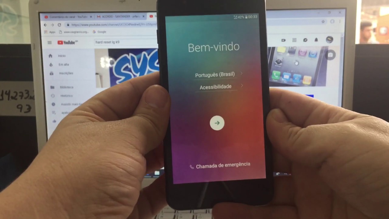 Hard Reset LG K9 desbloquear formatar