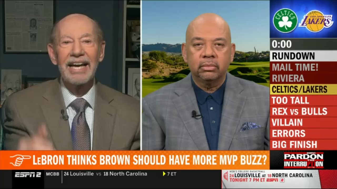 Pardon The Interruption | Wilbon agrees with LeBron believes Brown deserves more MVP consideration