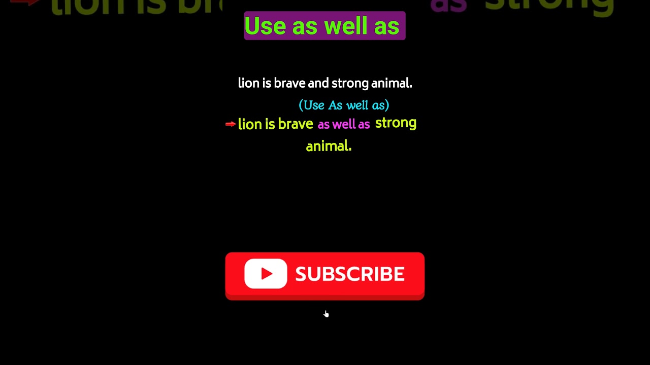 Use as well as, English Grammar, conjunctions, sentence structure,SSC Board English Grammar#short