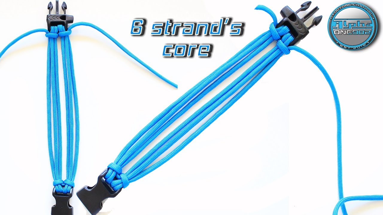 How to Make a 6 Strands Paracord Bracelet Core DIY World of Paracord Tutorials