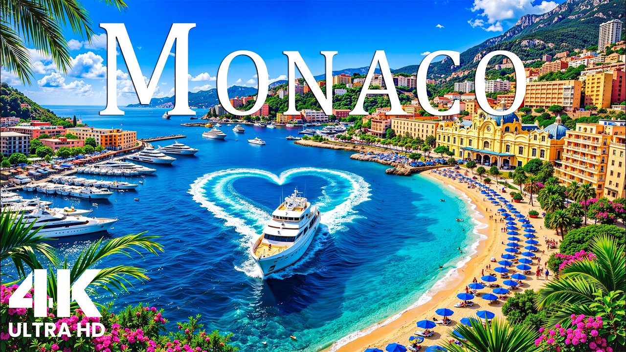 Monaco 4K – Роскошный отдых на Ривьере: яхты, красота побережья и королевская элегантность