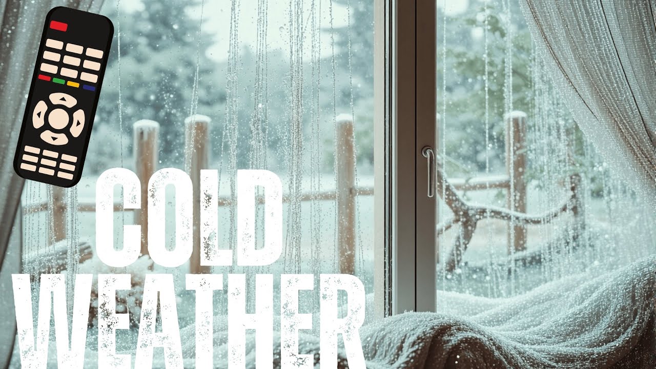 Chilly Winter Morning &ndash; Peaceful 4K Window View for Relaxation - TV Background