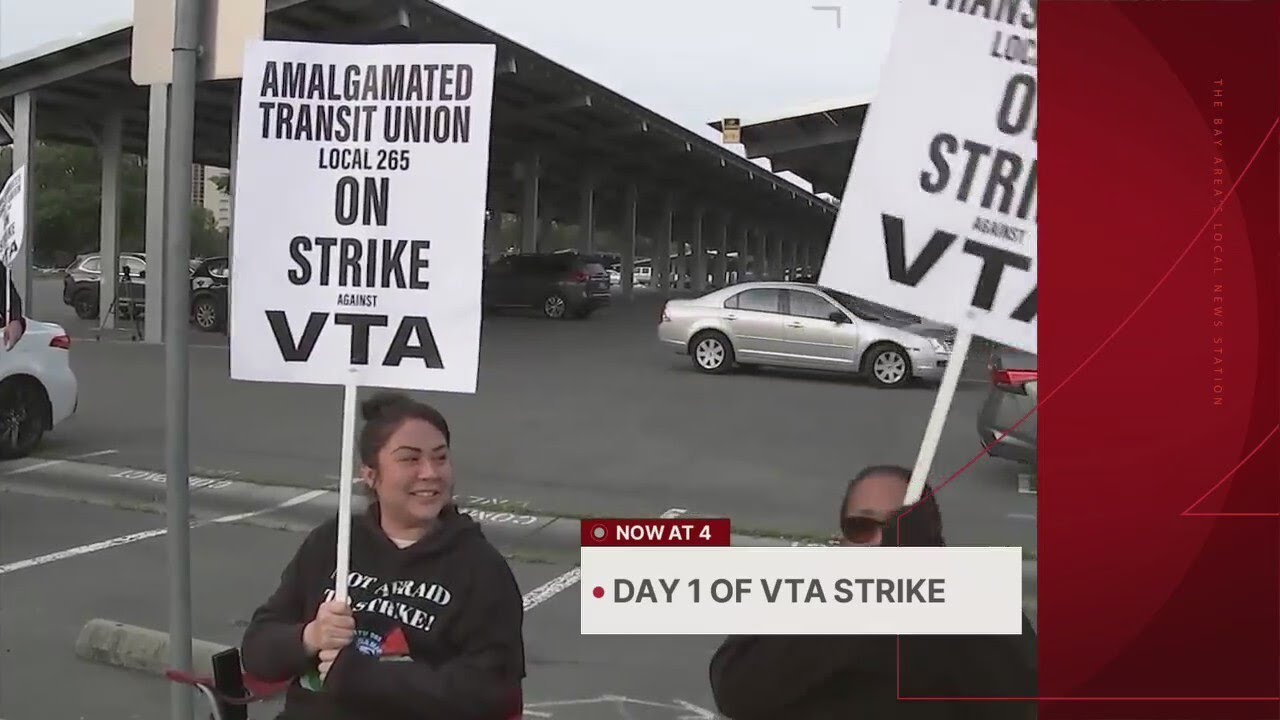 No VTA bus and light rail services as workers strike on Day 1